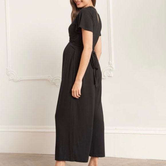 Seraphine Black Maternity & Nursing Jumpsuit 6 - Picture 11 of 12